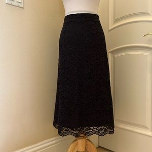 NWOT Nuvola navy blue lace maxi skirt
